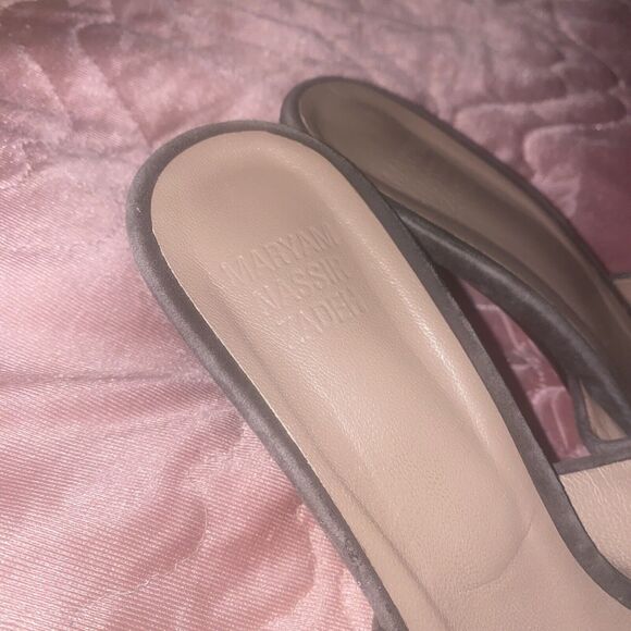 Maryam Nassir Zadeh Suede Andrea Mules‎ Size 38.5 Chocolate Brown - Picture 5 of 11